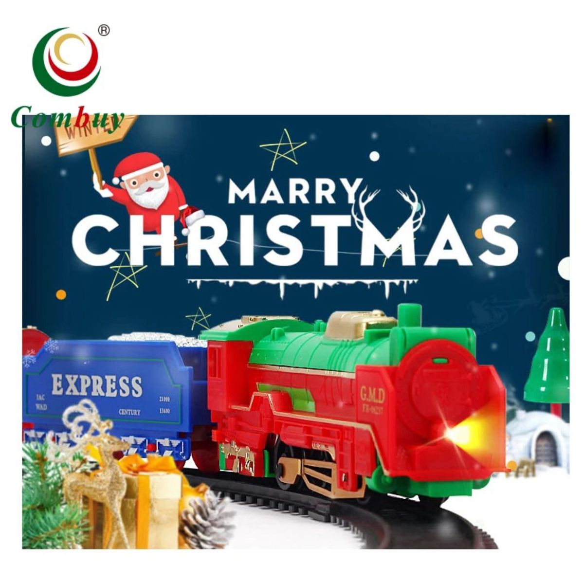 GENERICO - Tren de Navidad Eléctrico 21 piezas
