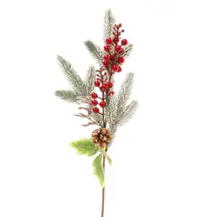 GENERICO - Pick Decorativo - Rama Muerdagos Nieve