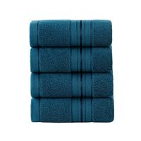 Pack 4 Toallas De Mano Algodon 74x34 Cm de 130gr Azul