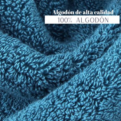 Imagen 2 del producto Pack 4 Toallas De Mano Algodon 74x34 Cm de 130gr Azul