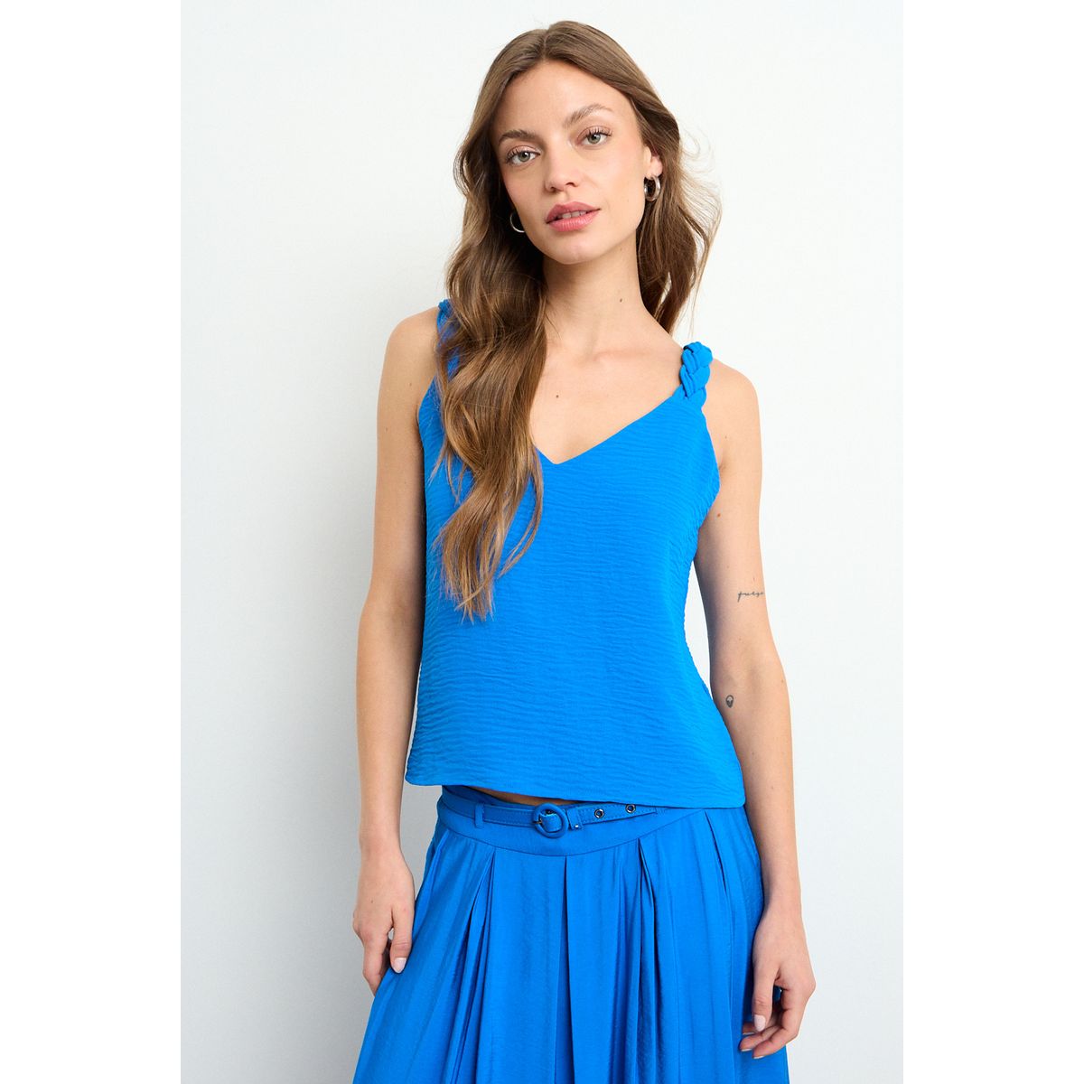IO - Blusa Lisa Mujer Azul Io