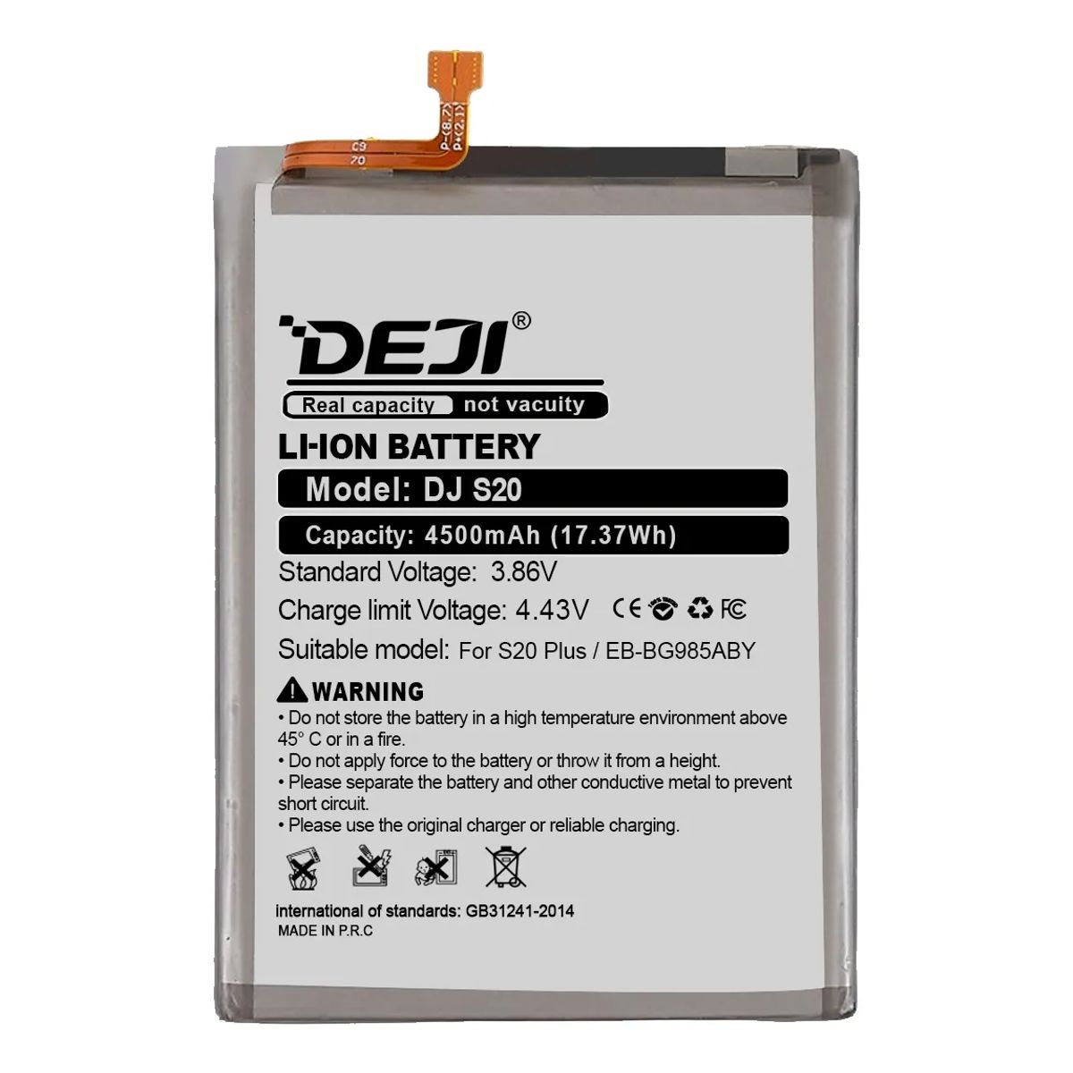 GENERICO - Batería Para Teléfono Samsung S20 Plus Marca Deji