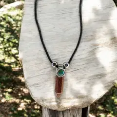 GENERICO - Collar Cuarzo Cristal Piedra De Sol Piensamentos Positivos Con Bolsa