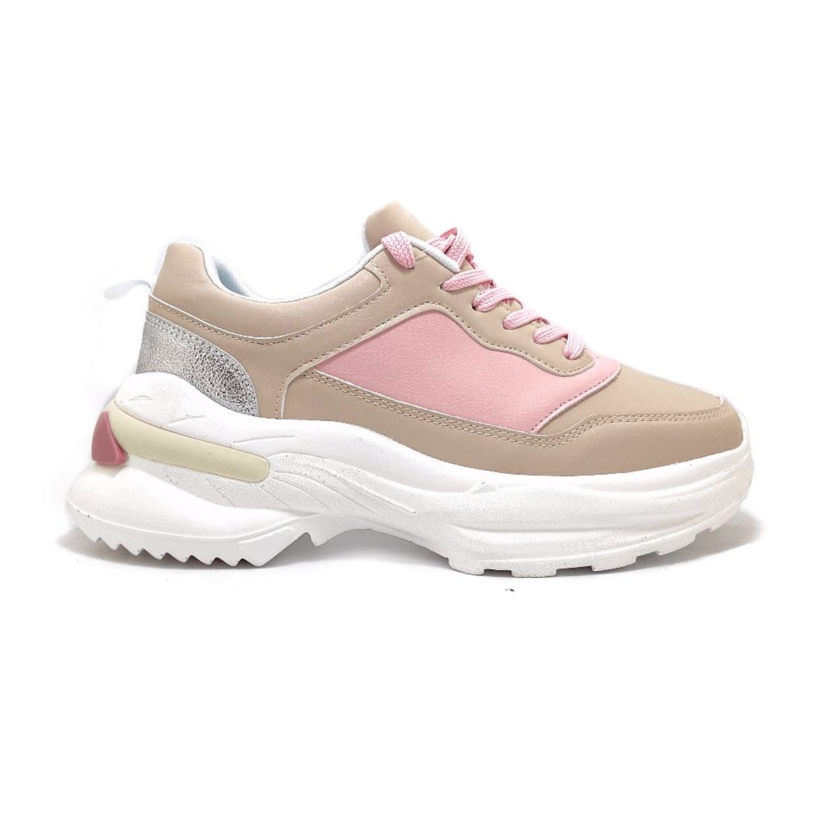 POZATINI - Zapatilla Lucia Beige Rosa - MININAS