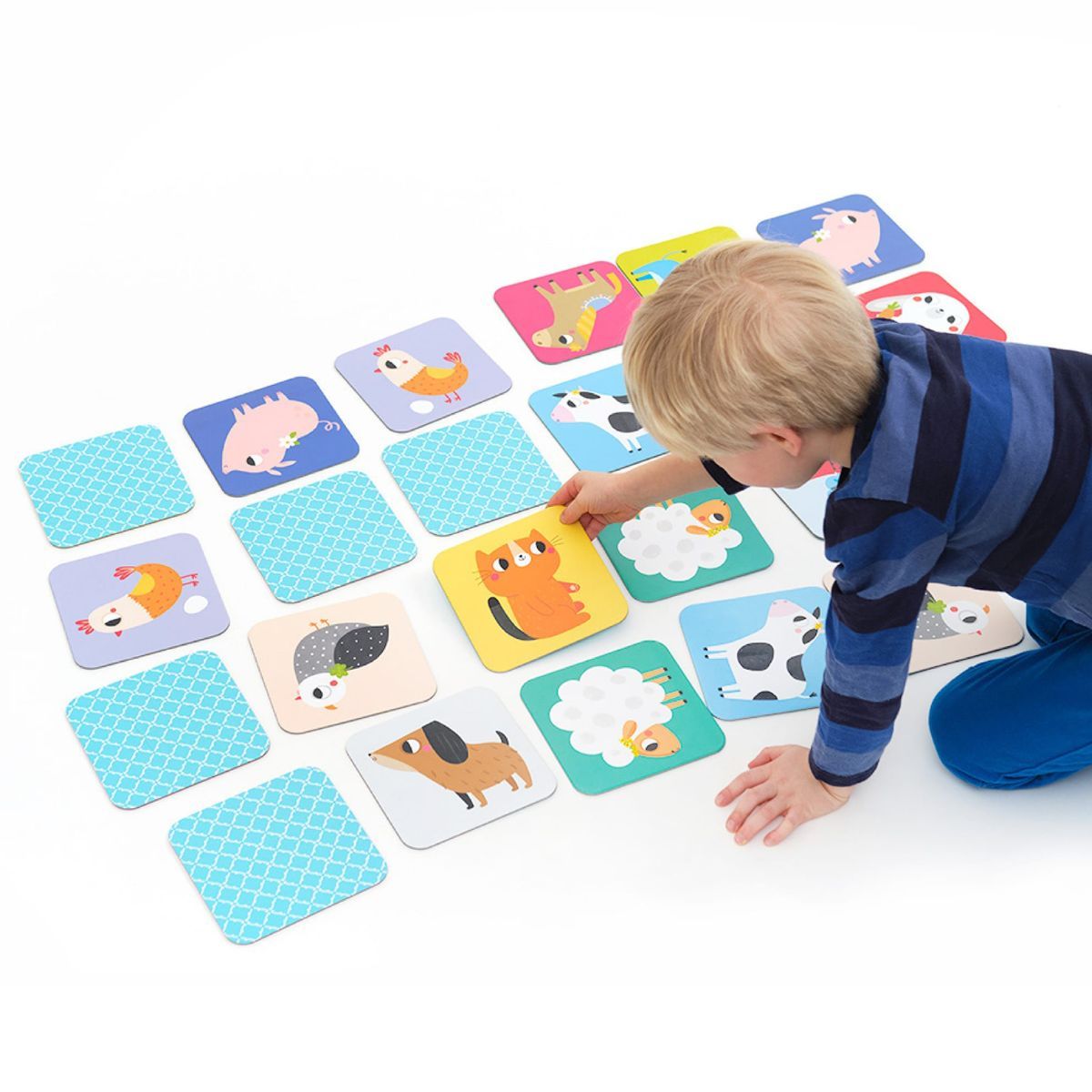 EDITORIAL CONTRAPUNTO - Juego de memoria Suuuper Size Farm Animals (12 pares) 2+