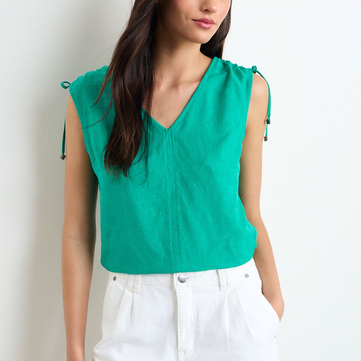IO - Blusa Lisa Mujer Verde Io