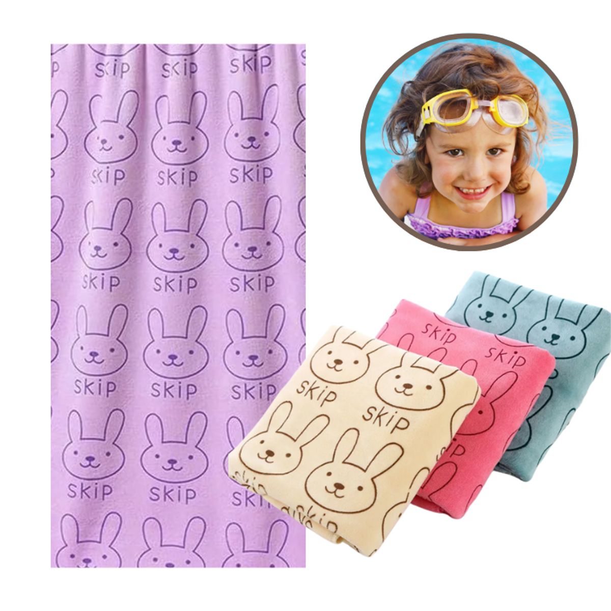 GARSIL - Toalla De Microfibra Secado Rápido Absorbente Suave Niña