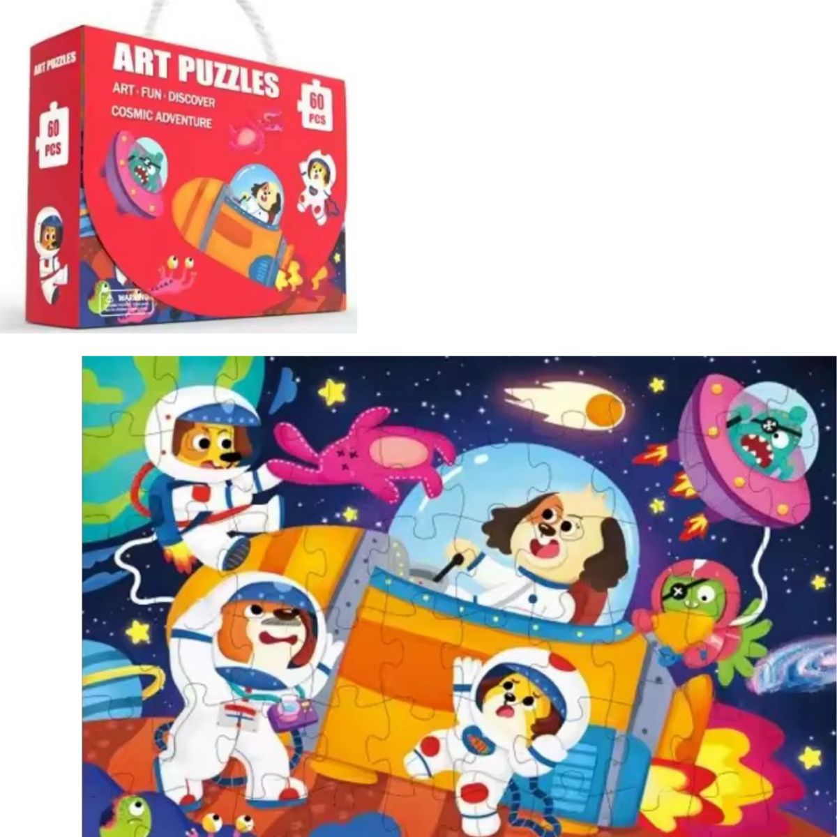 GENERICO - Rompecabezas Puzzle Para Niños 60 Piezas Astronautas