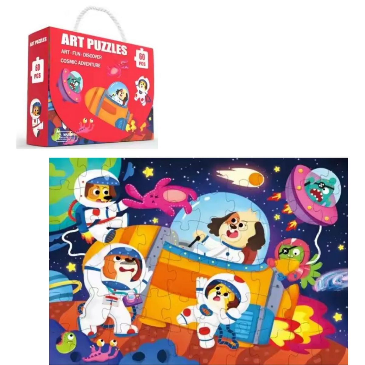 GENERICO - Rompecabezas Puzzle Para Niños 60 Piezas Astronautas