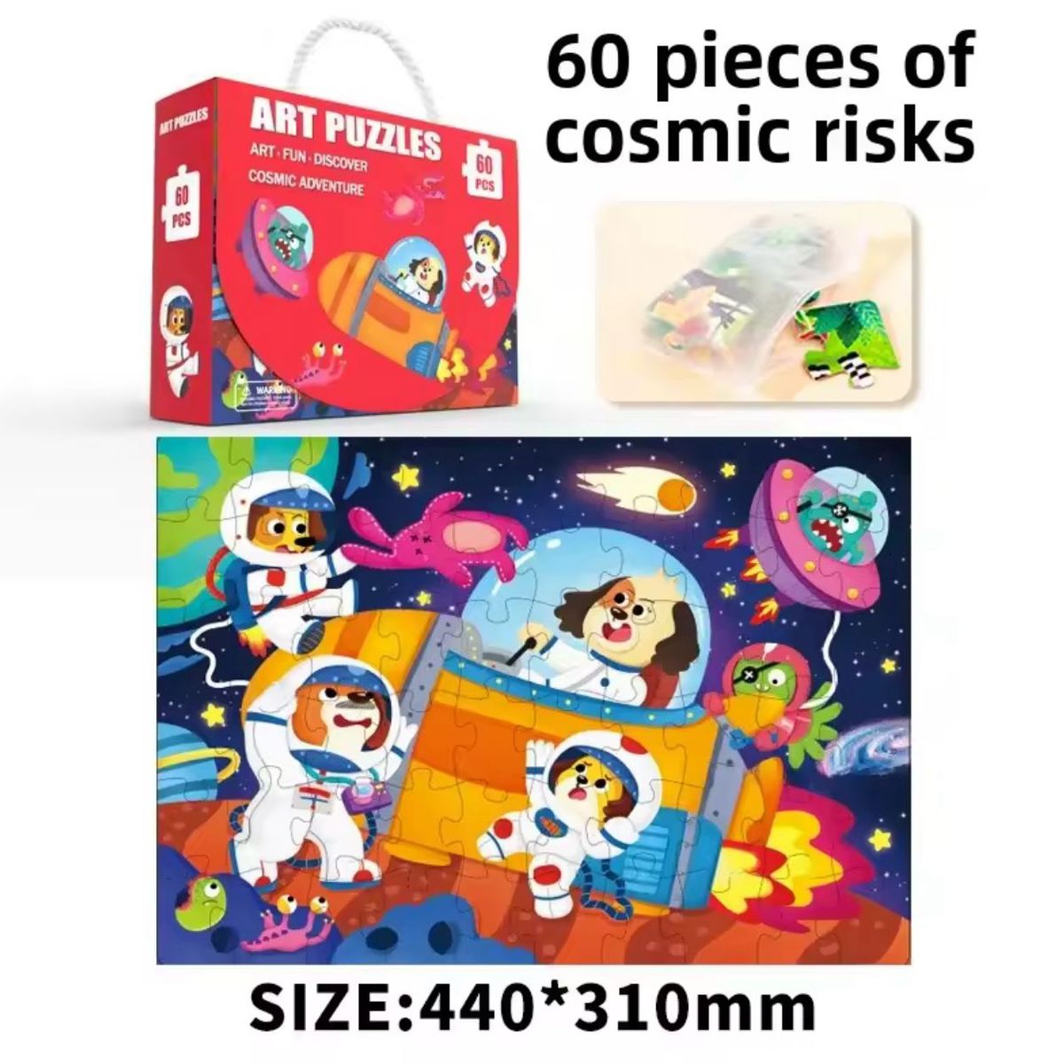GENERICO - Rompecabezas Puzzle Para Niños 60 Piezas Astronautas
