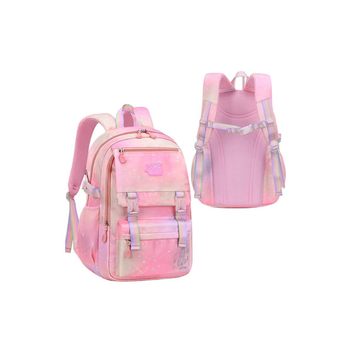 NO LOGO - Mochila de Arcoíris de tonos pastel