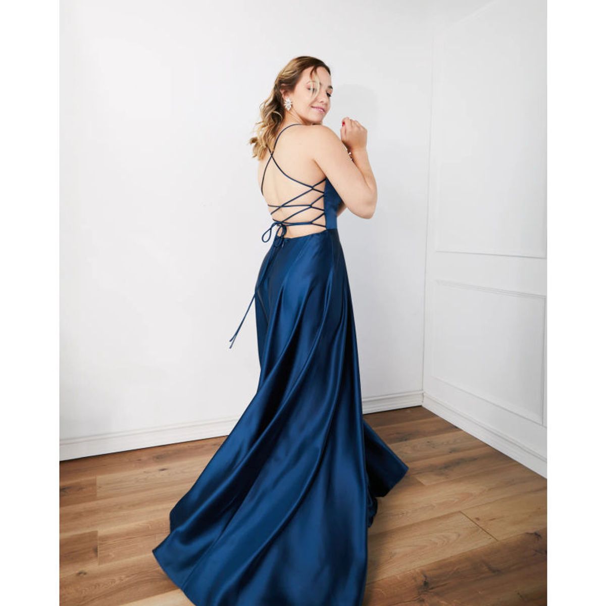 MI PLACARD - Vestido Largo de Fiesta Rafa Turquesa Oscuro