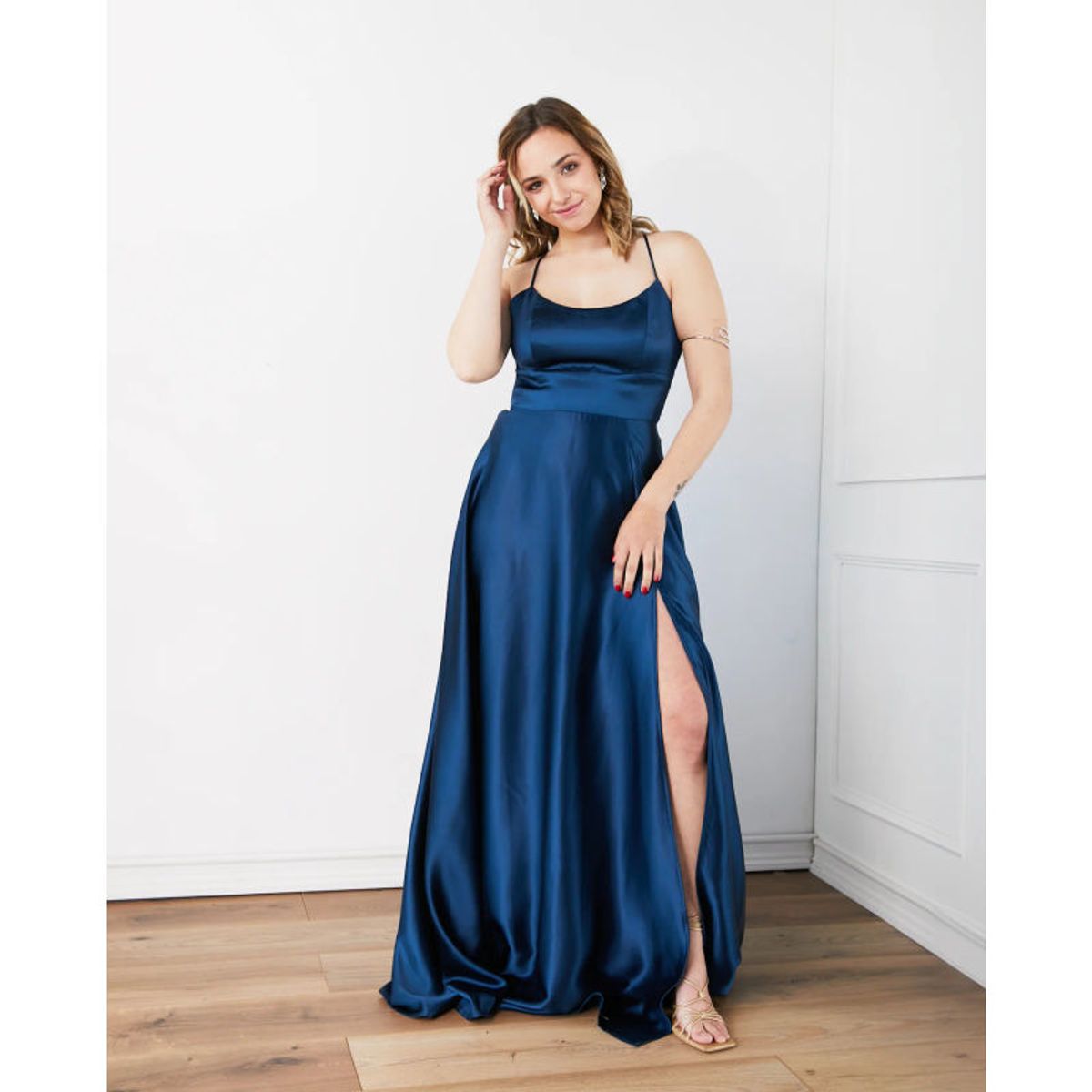 MI PLACARD - Vestido Largo de Fiesta Rafa Turquesa Oscuro