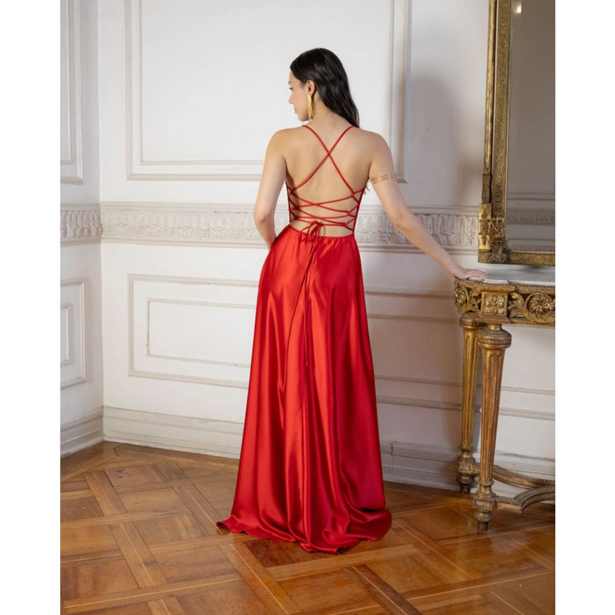 MI PLACARD - Vestido Largo de Fiesta Rafa Rojo