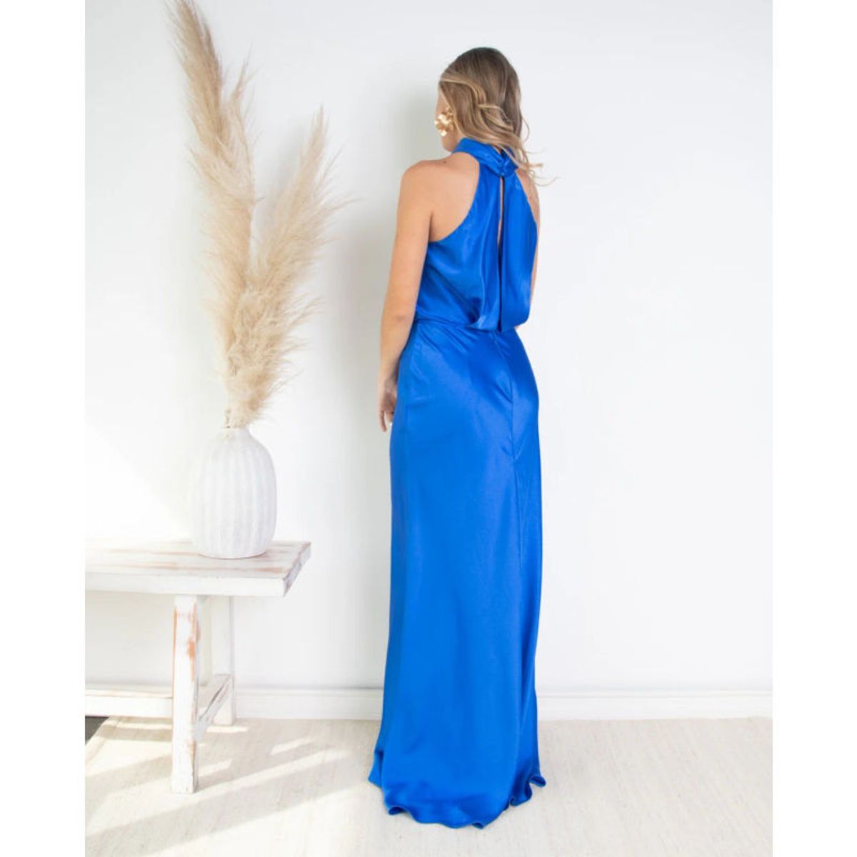 MI PLACARD - Vestido Largo de Fiesta Sofía Halter Azul Royal