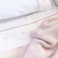 SIMPLE GRACIA - Set De Sábana Abeja Rosada Colecho