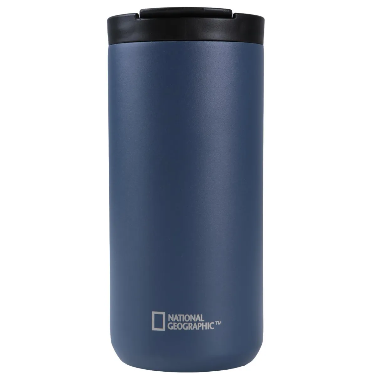NATIONAL GEOGRAPHIC - Mug Acero Inoxidable Tapa Flip Antideslizante 350ml Azul