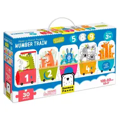 EDITORIAL CONTRAPUNTO - Puzzle Make-a-Match Number Train (30 piezas) 3+