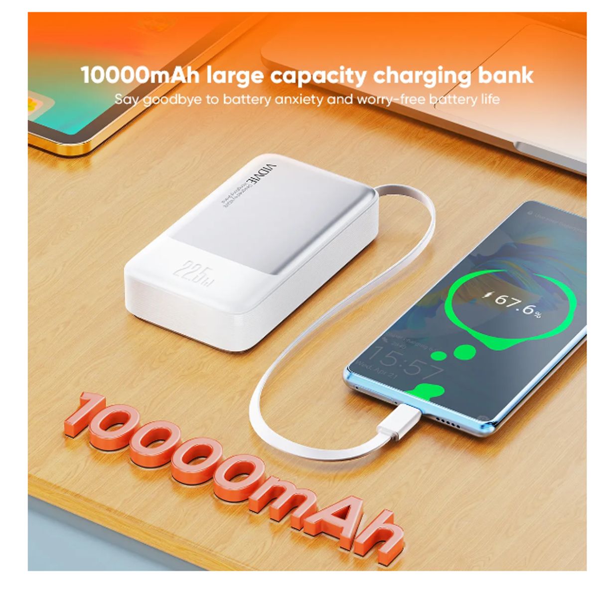 GENERICO - Power Bank 10000 Mah Cargador Portátil 18w Pb7028