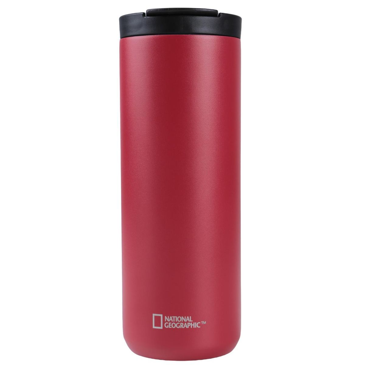 NATIONAL GEOGRAPHIC - Mug Acero Inoxidable Tapa Flip Antideslizante 500ml Rojo