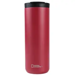 NATIONAL GEOGRAPHIC - Mug Acero Inoxidable Tapa Flip Antideslizante 500ml Rojo