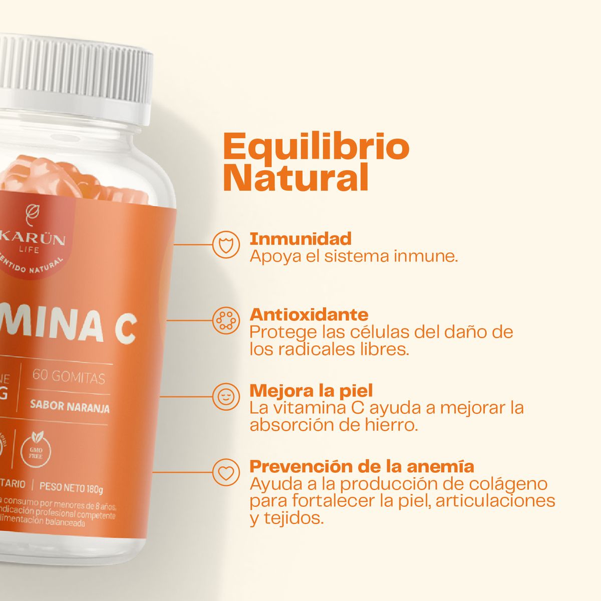 KARUNLIFE - Gomitas Vitamina C 60 u Karun Life