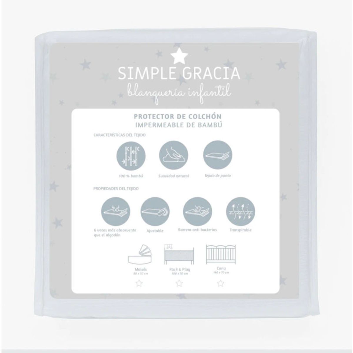 SIMPLE GRACIA - Protector de Colchon Cuna