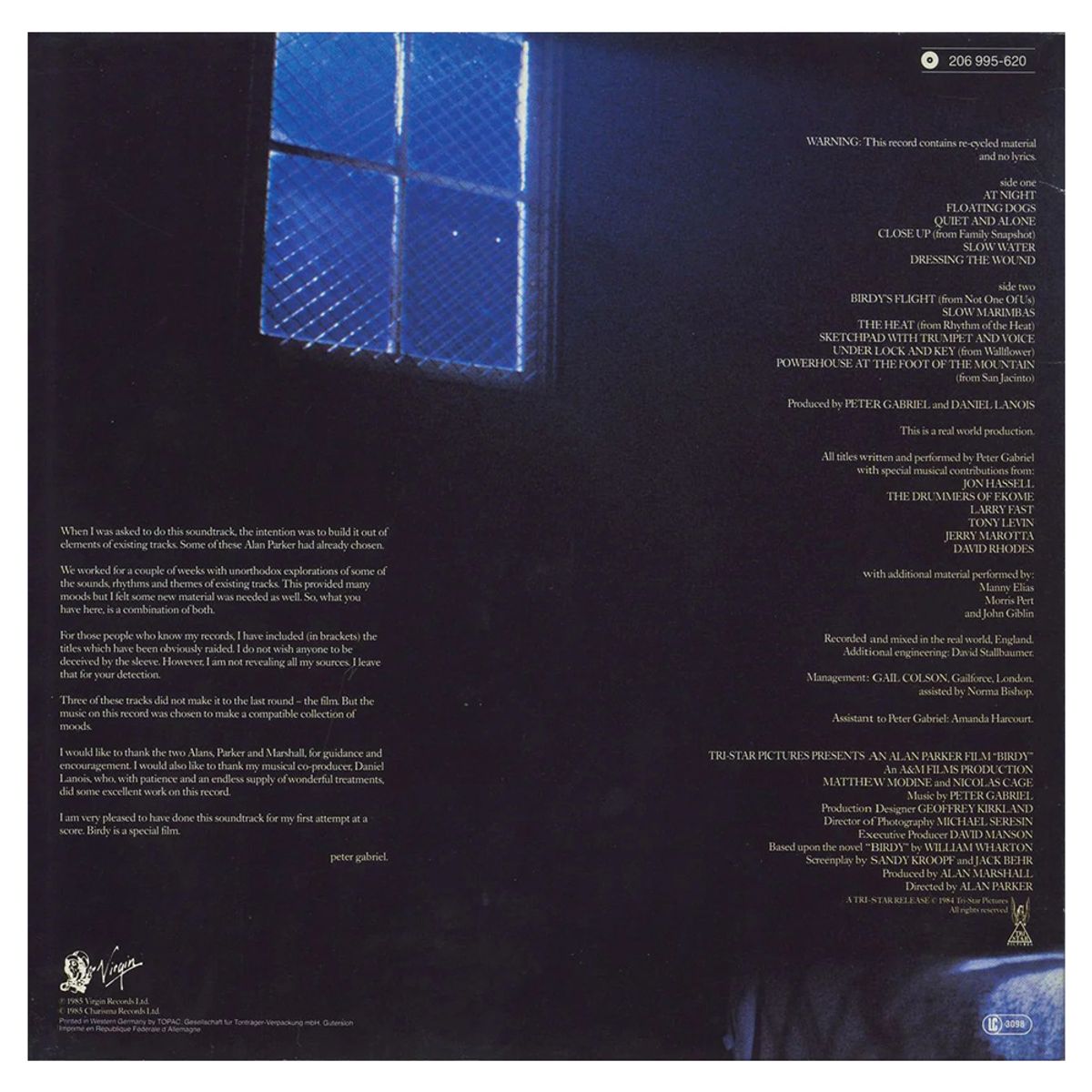 GENERICO - Peter Gabriel - Birdy - Vinilo