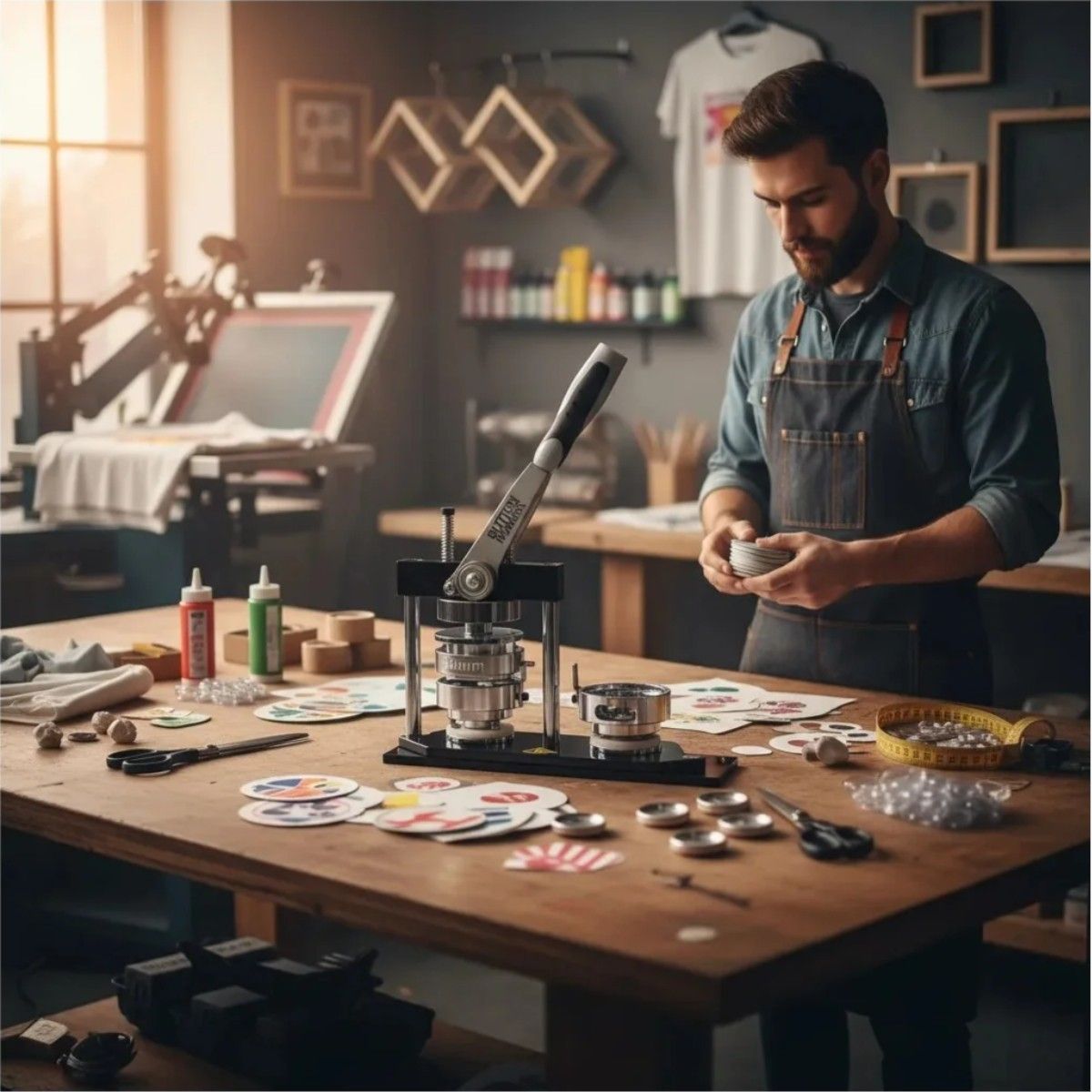 TODOK - Maquina De Chapitas + Matriz 44mm Button Maker