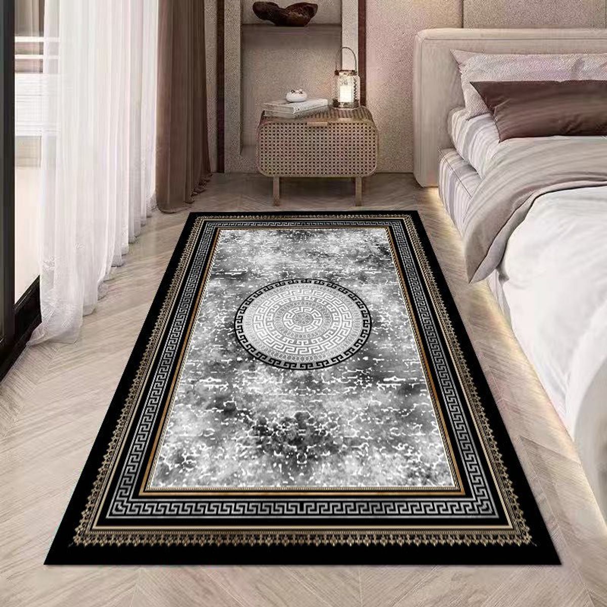 GENERICO - ALFOMBRAS LISAS PARA PASILLOS SIN PELOS CON DISEÑOS TRIDIMENSIONALES