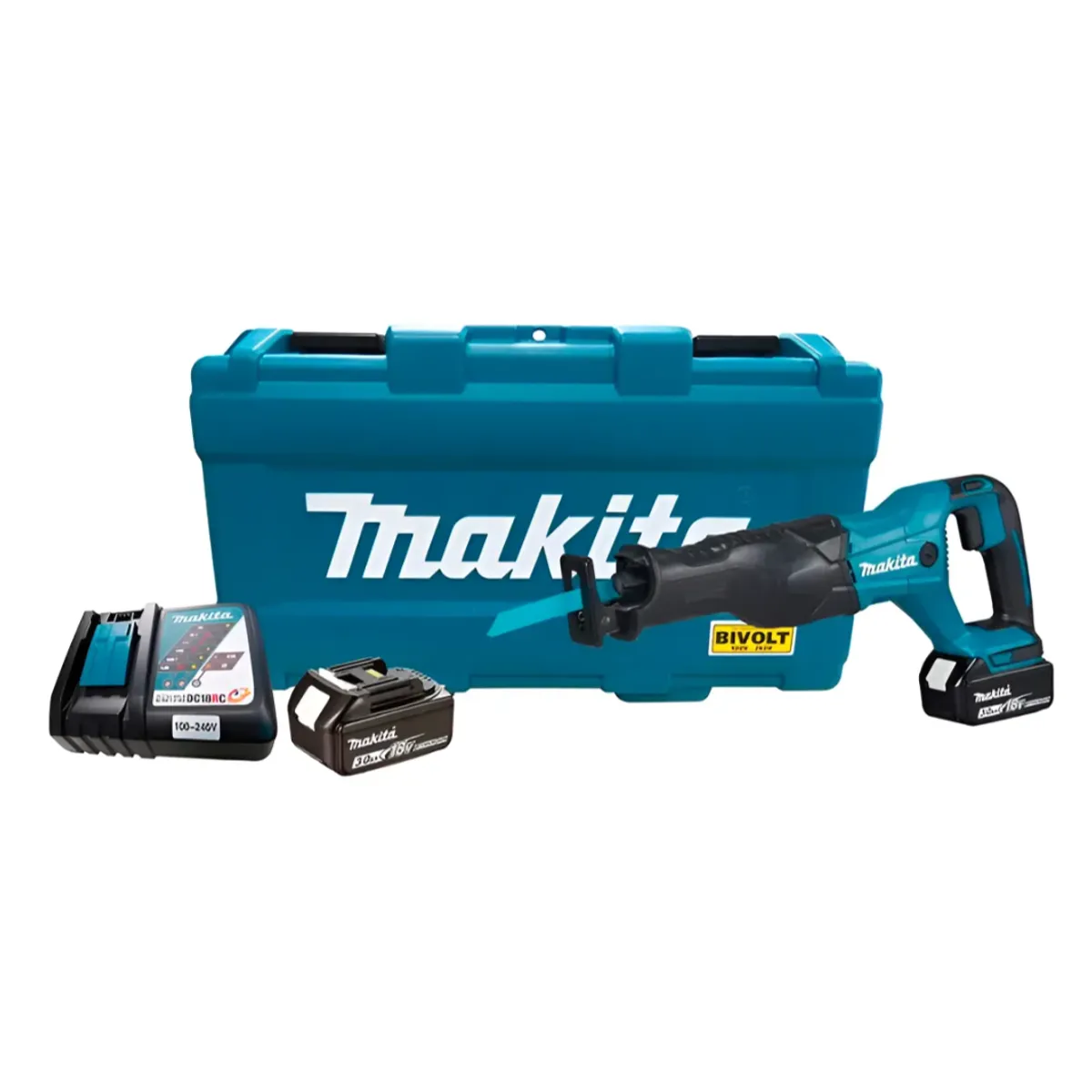 MAKITA - Sierra de sable a batería Makita DJR186rfe, 18V, 32 mm, 3 Ah