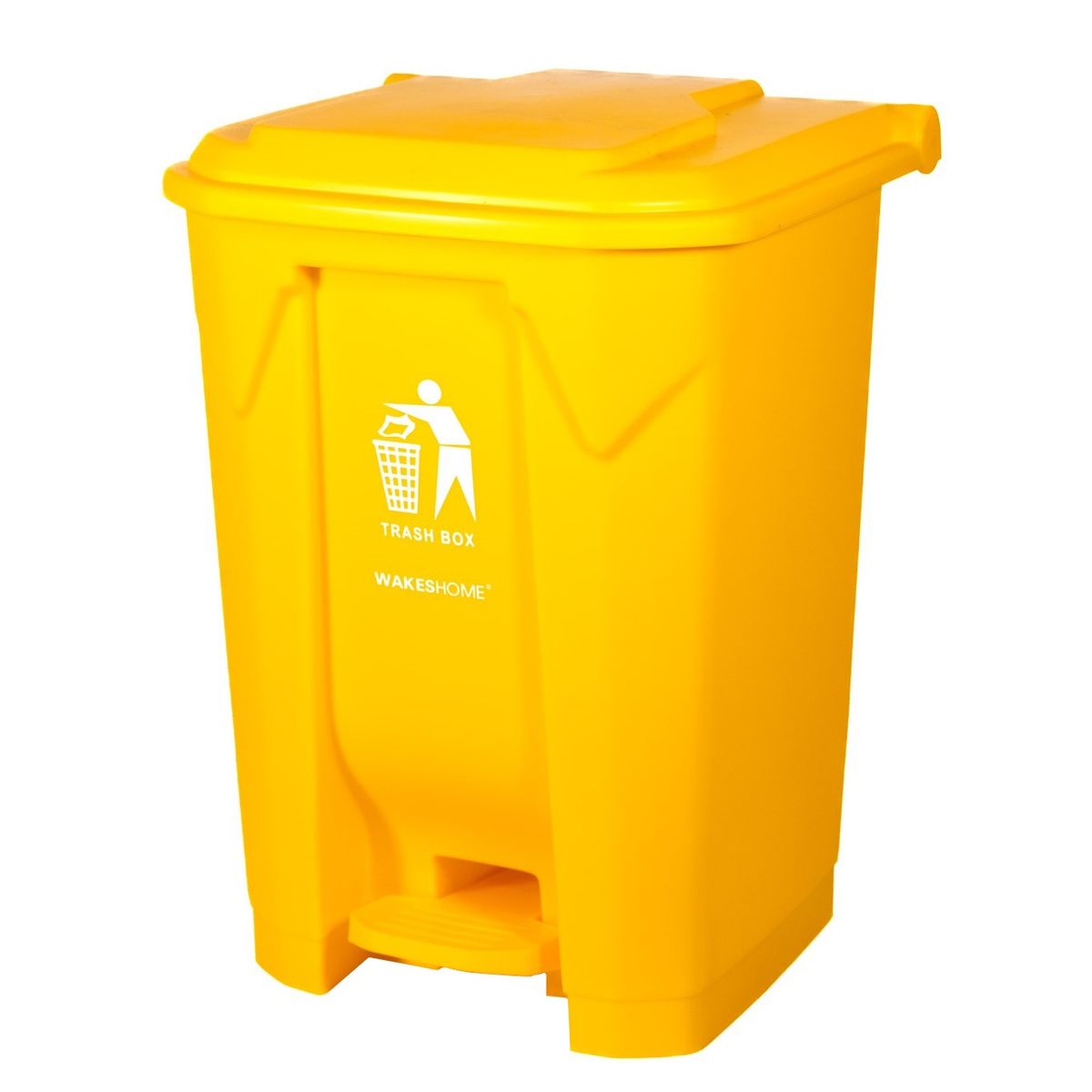WAKESHOME - Contenedor de basura con pedal  80 L–Práctico Y Resistente
