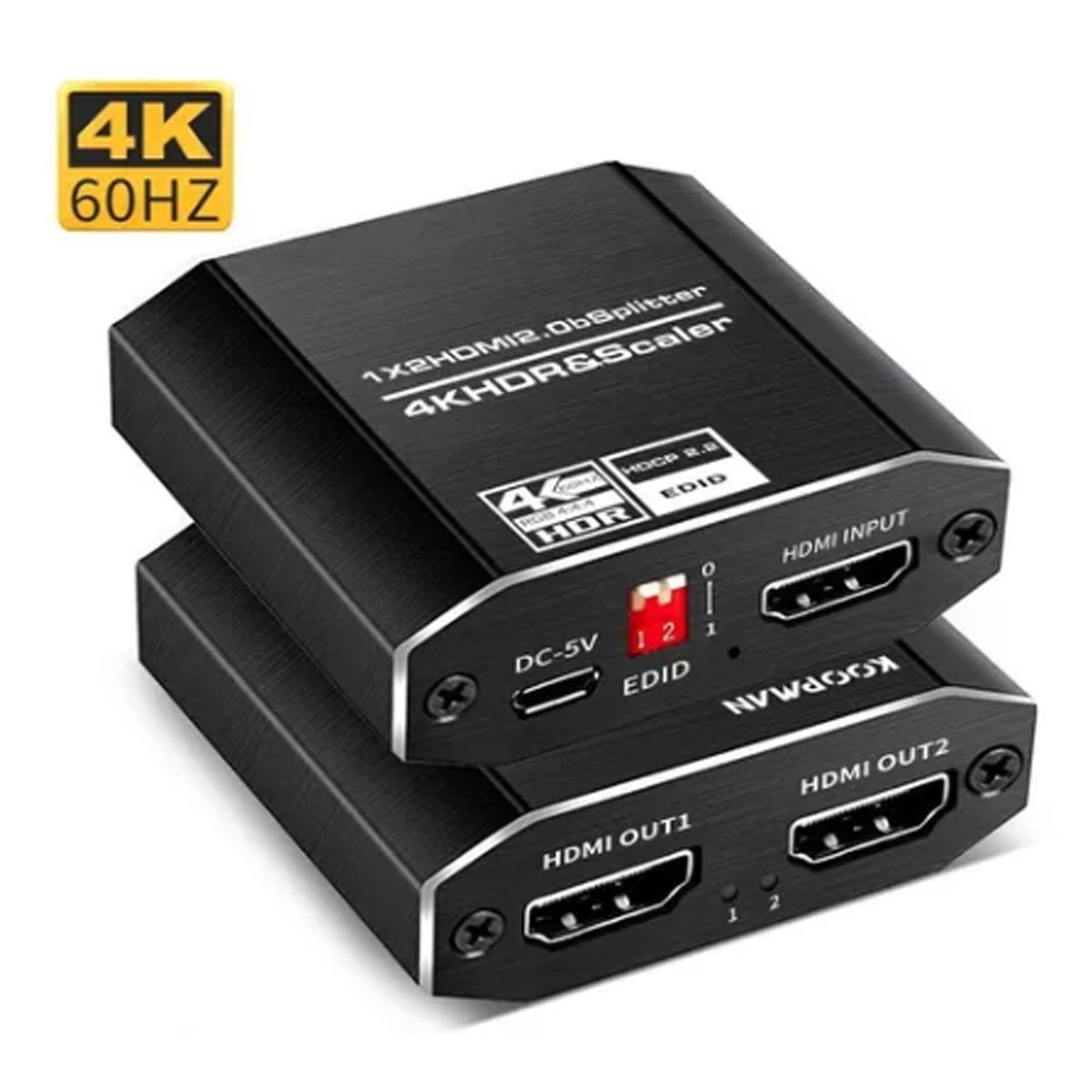 GENERICO - SPLITTER HDMI AMPLIFICADO 2 SALIDAS 2.0, 4K