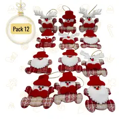 EKOL TACTICA MILITAR - Pack 12 Adornos Surtidos Para Árbol De Navidad Decoración Navidad 2025