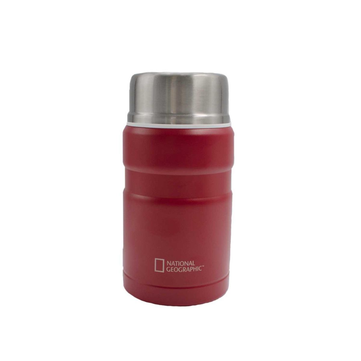 NATIONAL GEOGRAPHIC - Termo Comida Acero Inoxidable 750ml con cubiertos Rojo