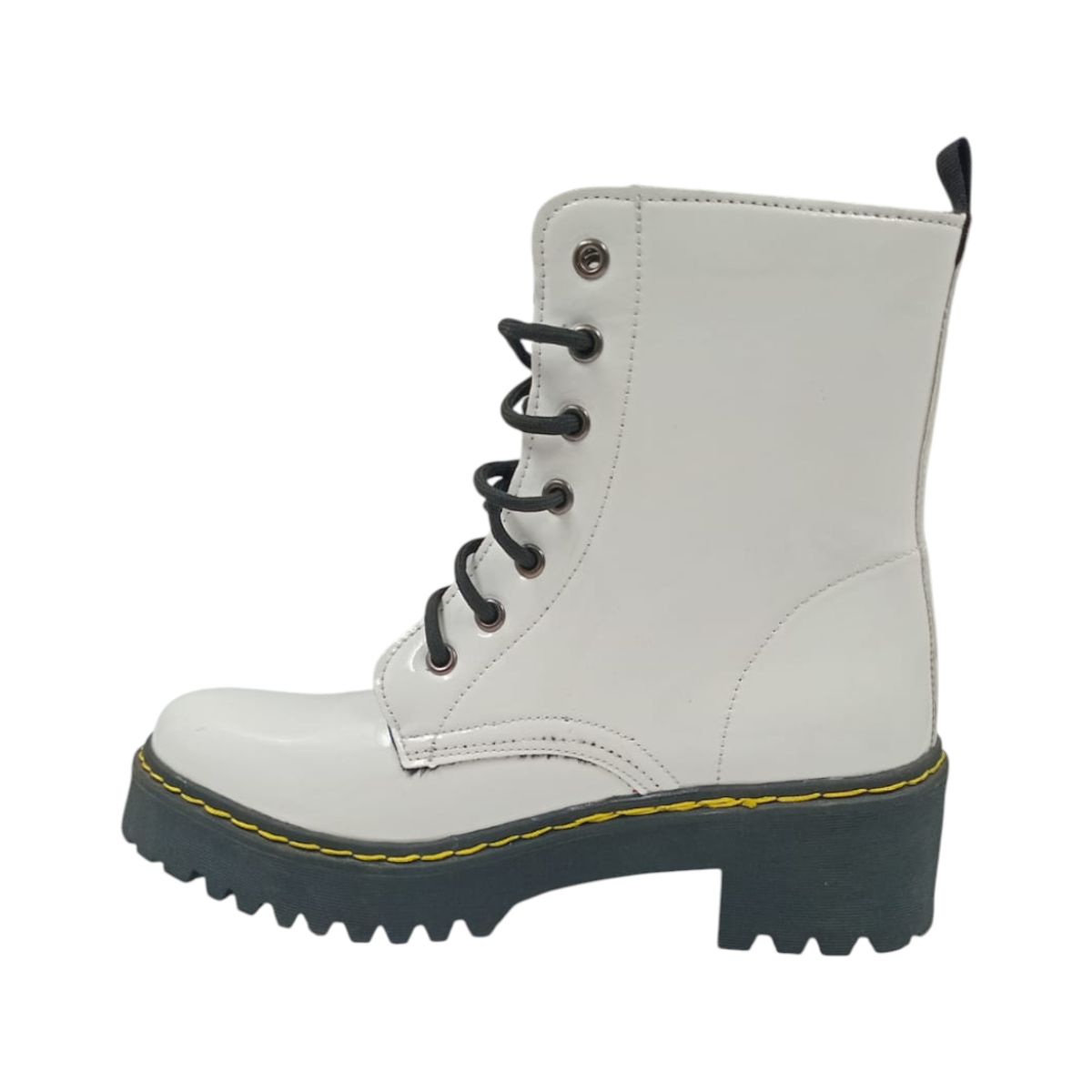 HERIEL - Botín Blanco Charol Mujer