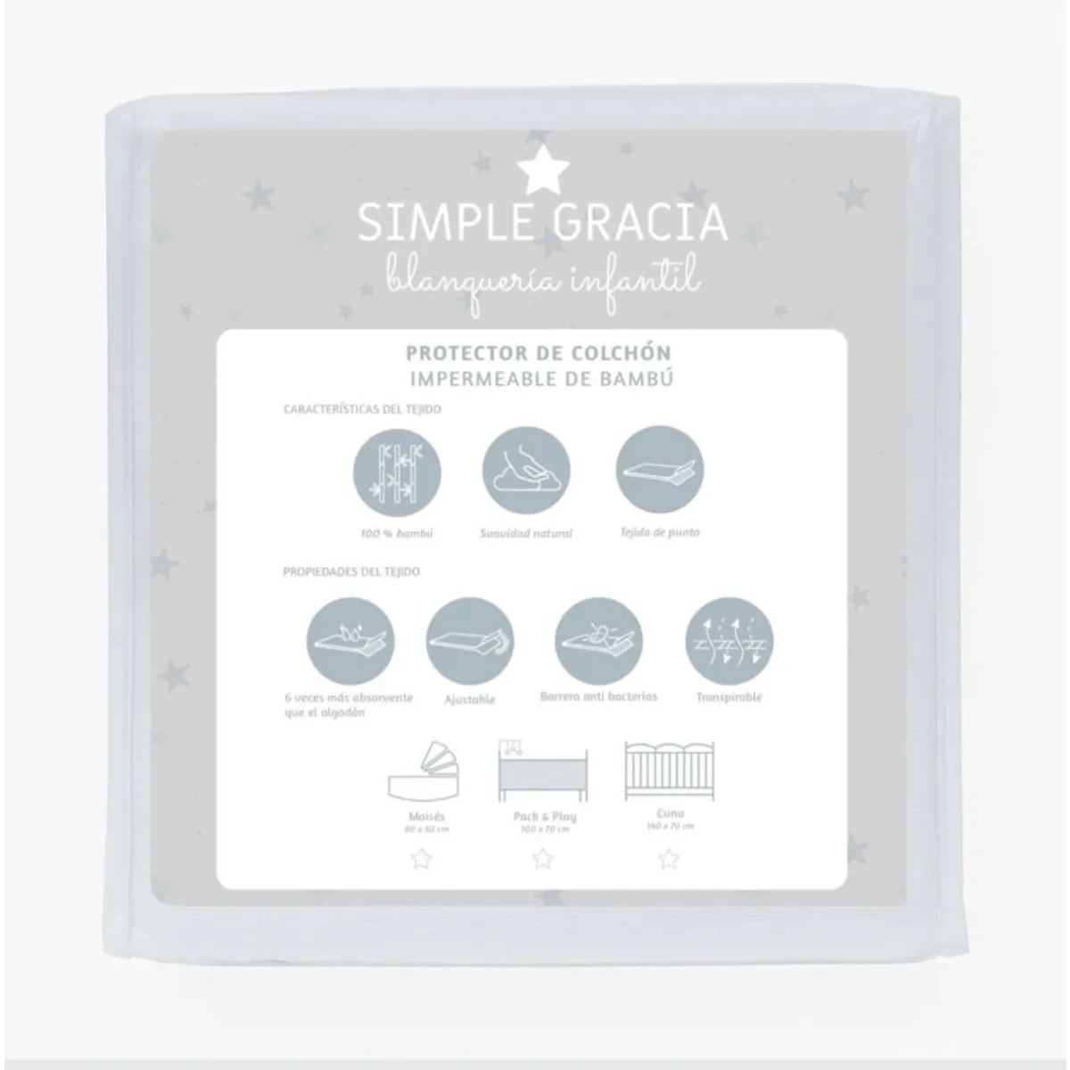 SIMPLE GRACIA - Protector de Colchón Pack & Play  Graco