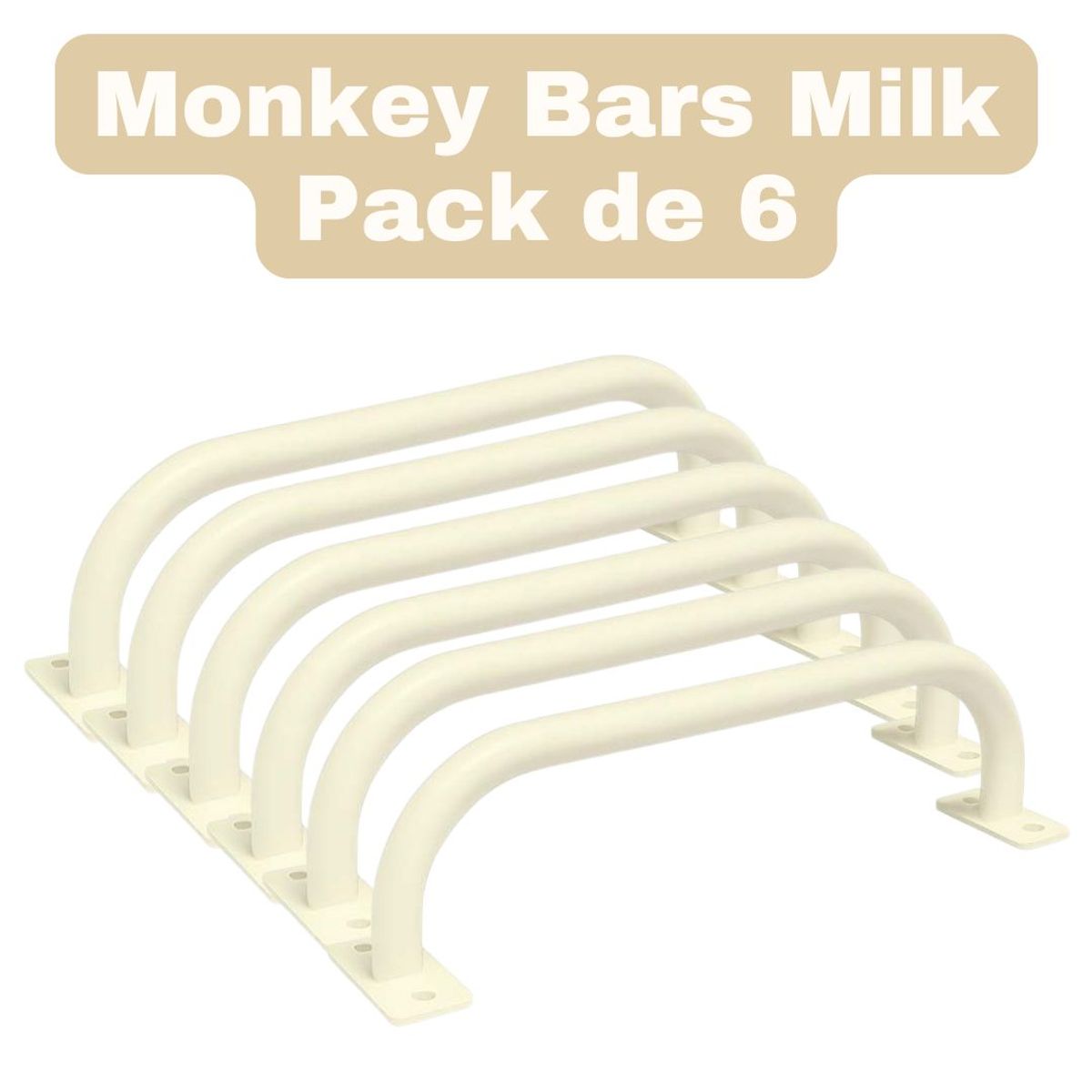 BLOKIDS - Monkey Bars Milk Pack de 6 Pasamanos para muro o techo