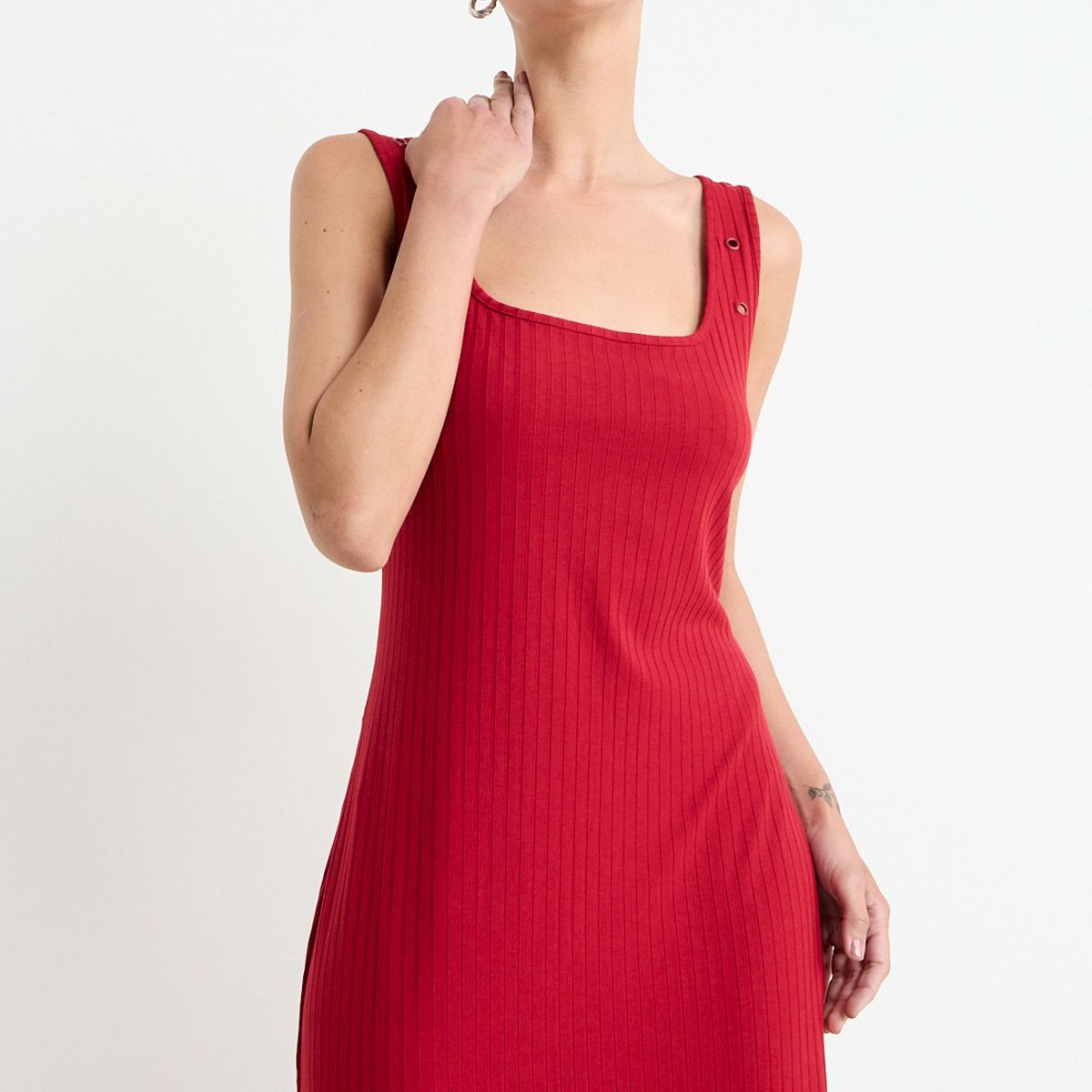 ASH - Vestido Liso Mujer Rojo Ash