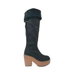 HERIEL - Bota Negra Plataforma Mujer