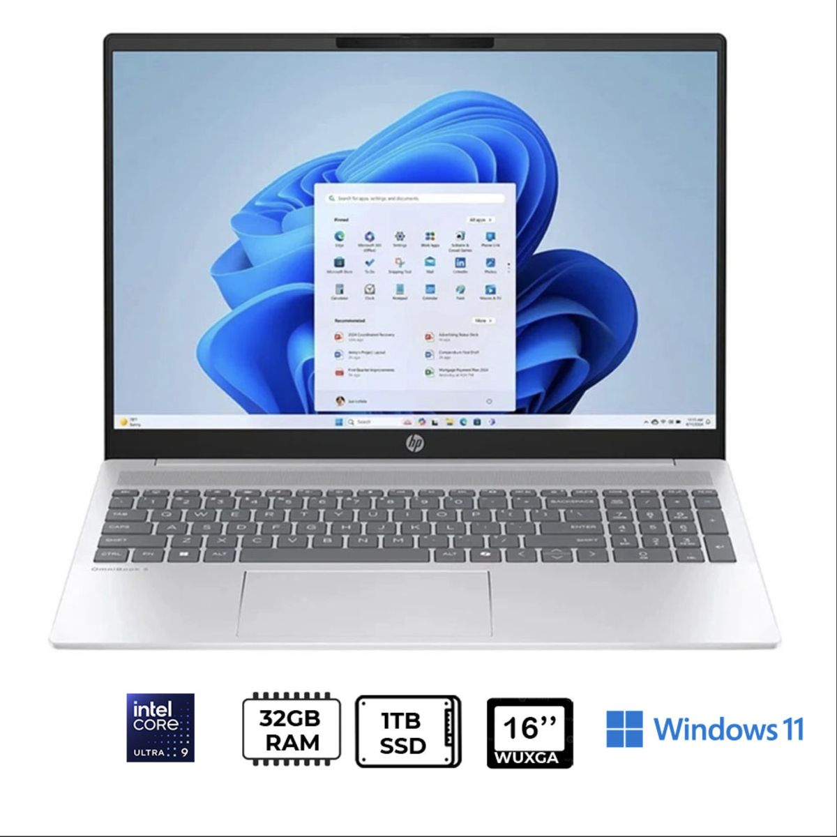 HP - Notebook HP OmniBook Intel Core Ultra 9 285H 32GB RAM 1TB SSD 16" 2K Touch Windows 11