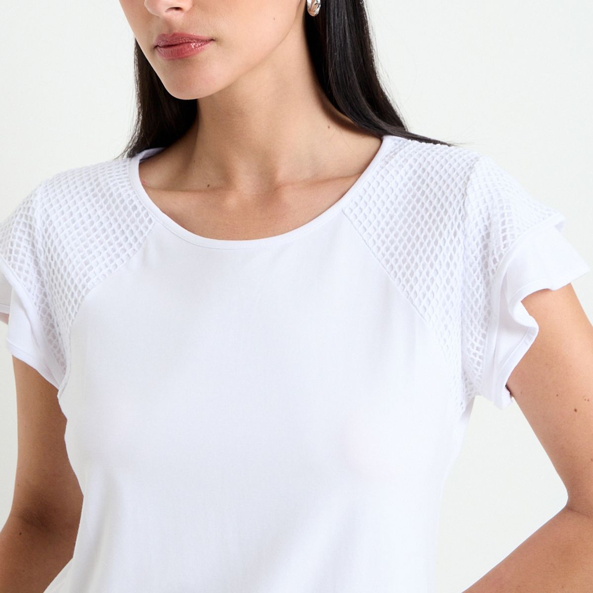ASH - Polera Lisa Mujer Crudo Ash