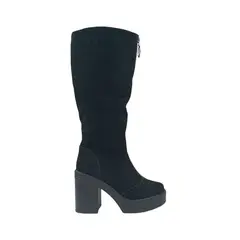 HERIEL - Bota Negra Plataforma Mujer