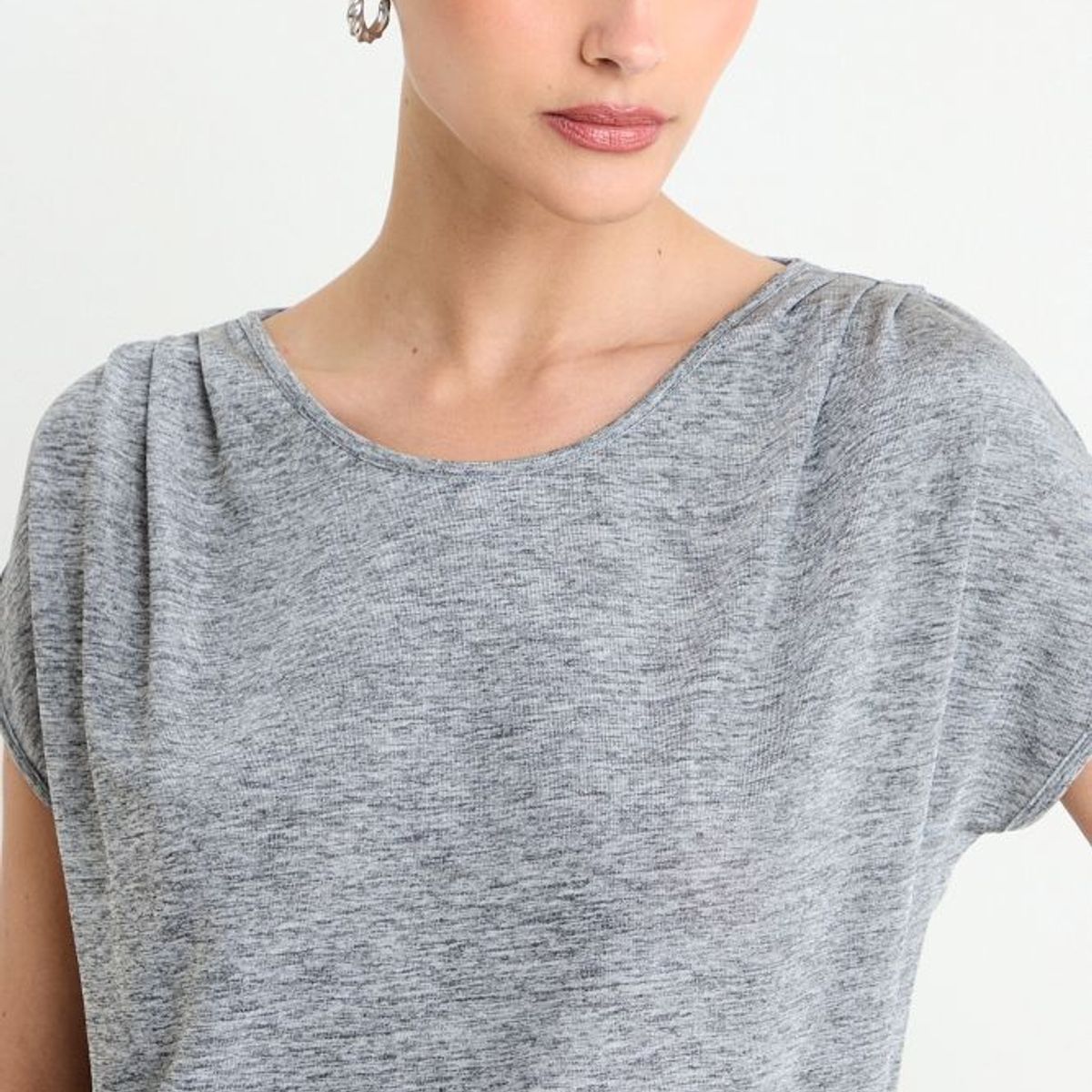 ASH - Polera Lisa Mujer Gris Ash