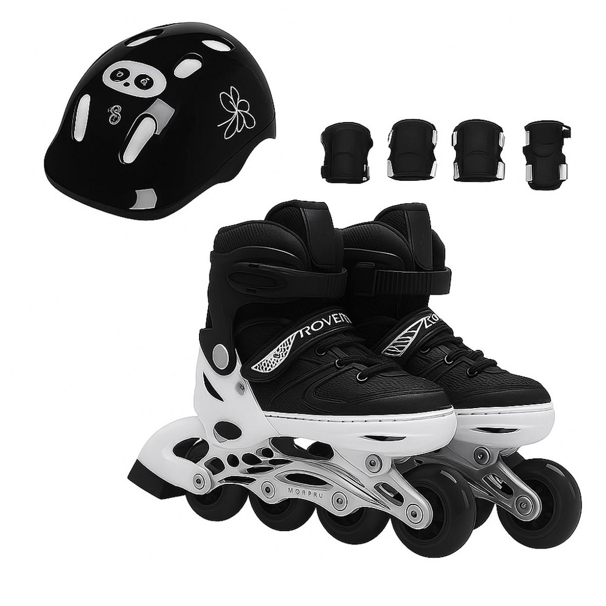GENERICO - Patines Lineales Ajustables Con Luz+kit De Protección Niños