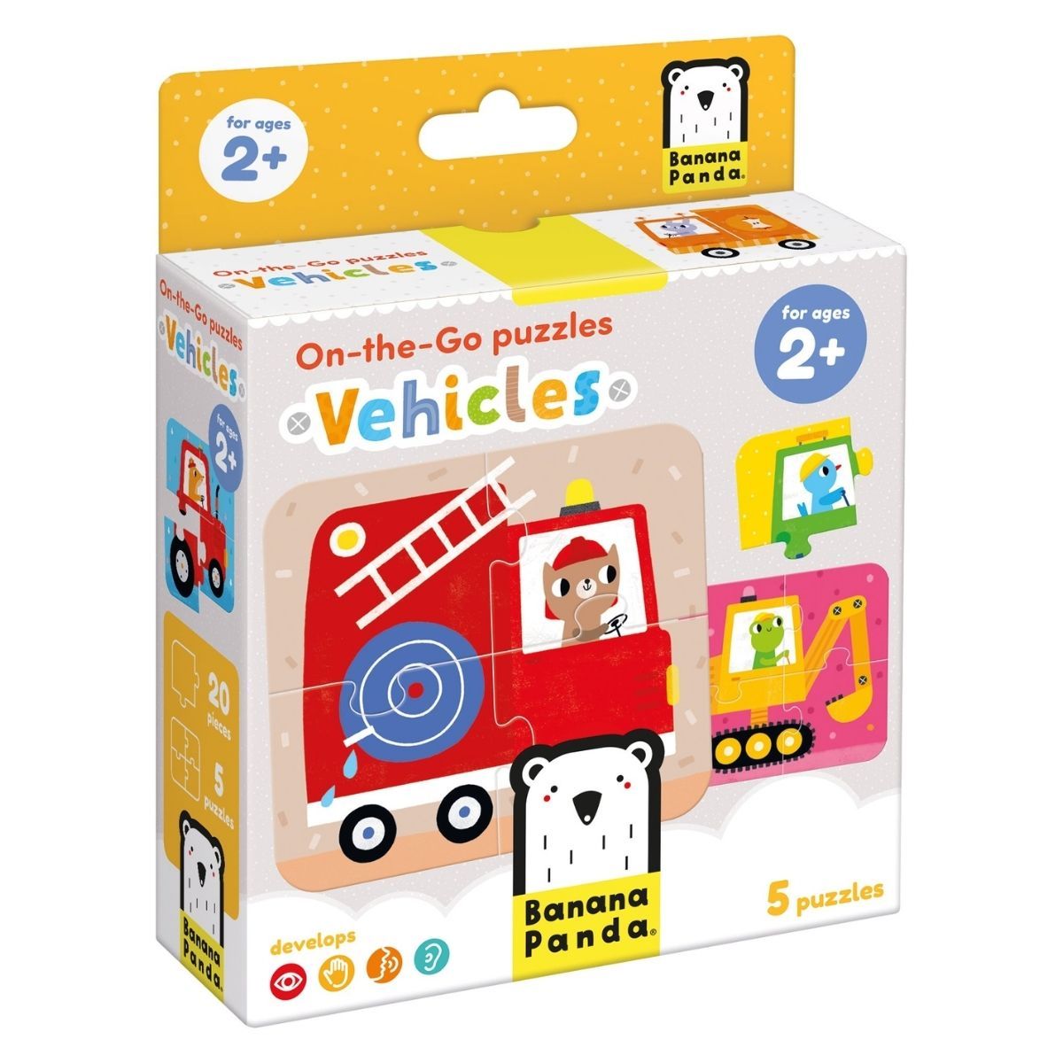 EDITORIAL CONTRAPUNTO - Puzzle Vehicles (20 piezas, 5 puzzles) 2+