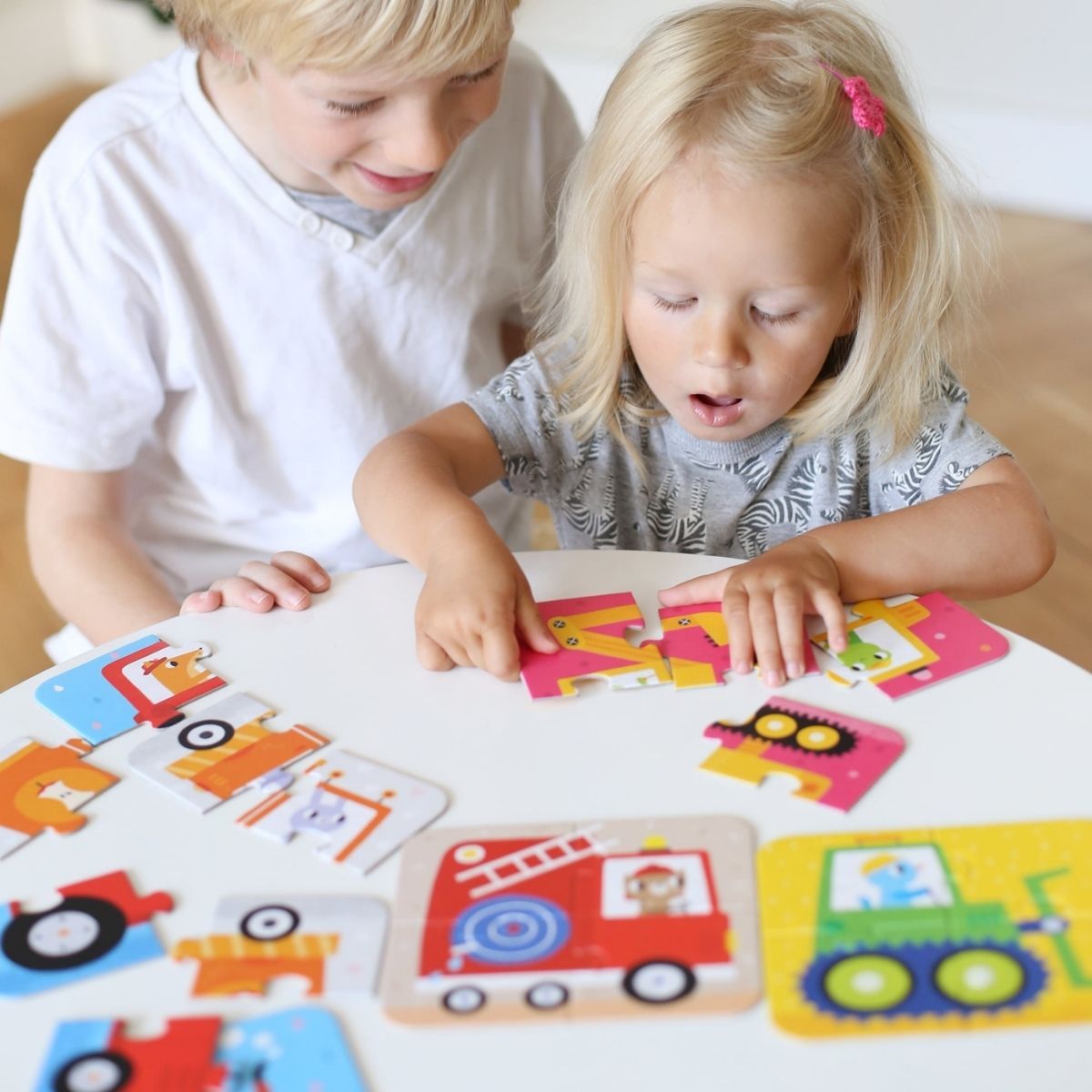 EDITORIAL CONTRAPUNTO - Puzzle Vehicles (20 piezas, 5 puzzles) 2+