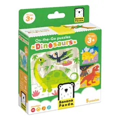 EDITORIAL CONTRAPUNTO - Puzzle Dinosaurs (45 piezas, 5 puzzles) 3+