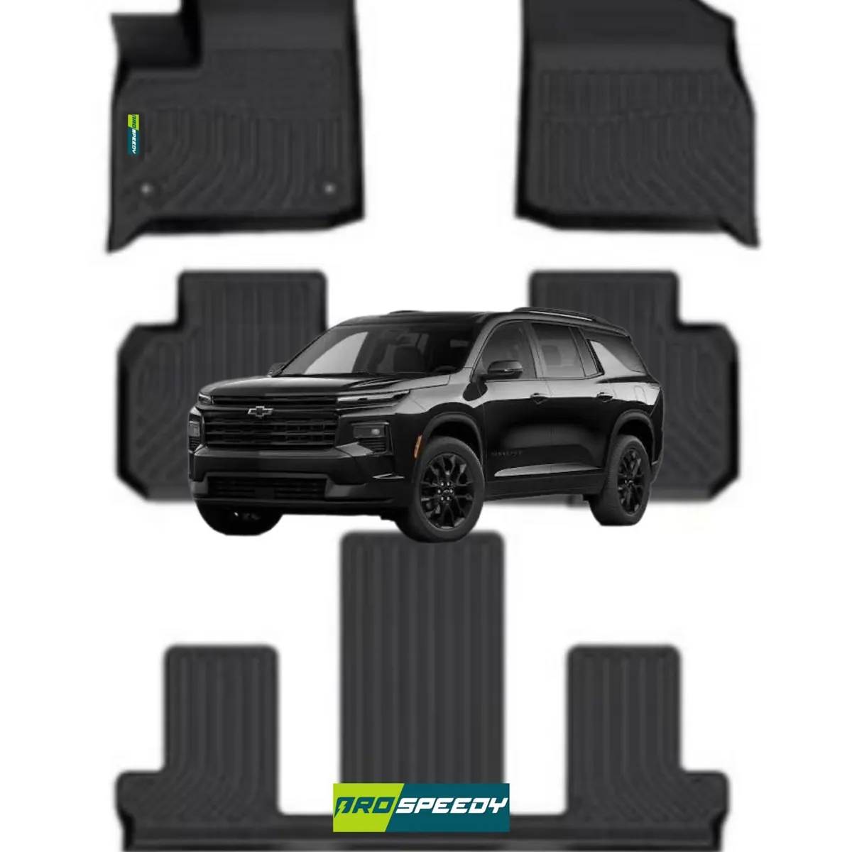 GENERICO - PISOS CALCE PERFECTO PROSPEEDY CHEVROLET TRAVERSE 2018+ 4PIEZAS
