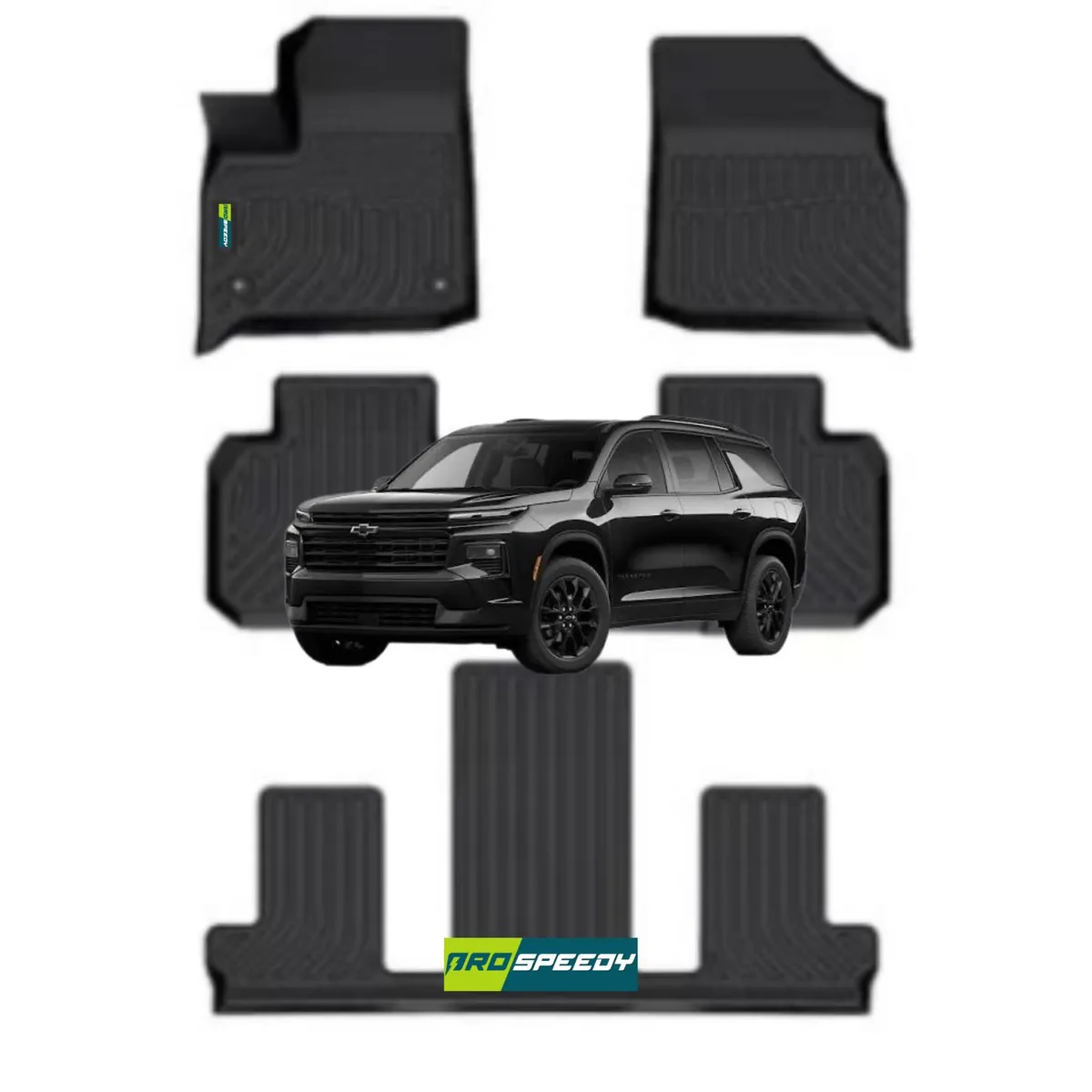 GENERICO - PISOS CALCE PERFECTO PROSPEEDY CHEVROLET TRAVERSE 2018+ 4PIEZAS